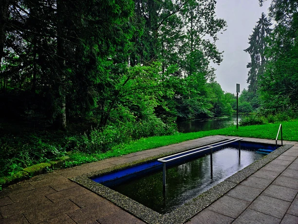 Schattige Wassertretanlage im Ödenwald