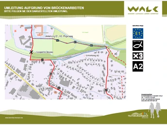 Umleitung_X3.png Umleitungsplan für Fußgänger und Radfahrer wegen Brückenarbeiten im Naturpark Teutoburger Wald.