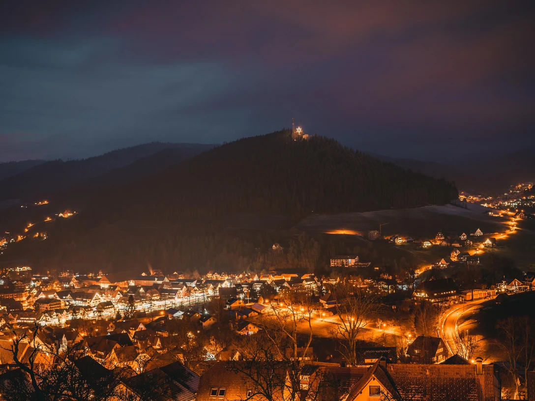 Baiersbronn bei Nacht