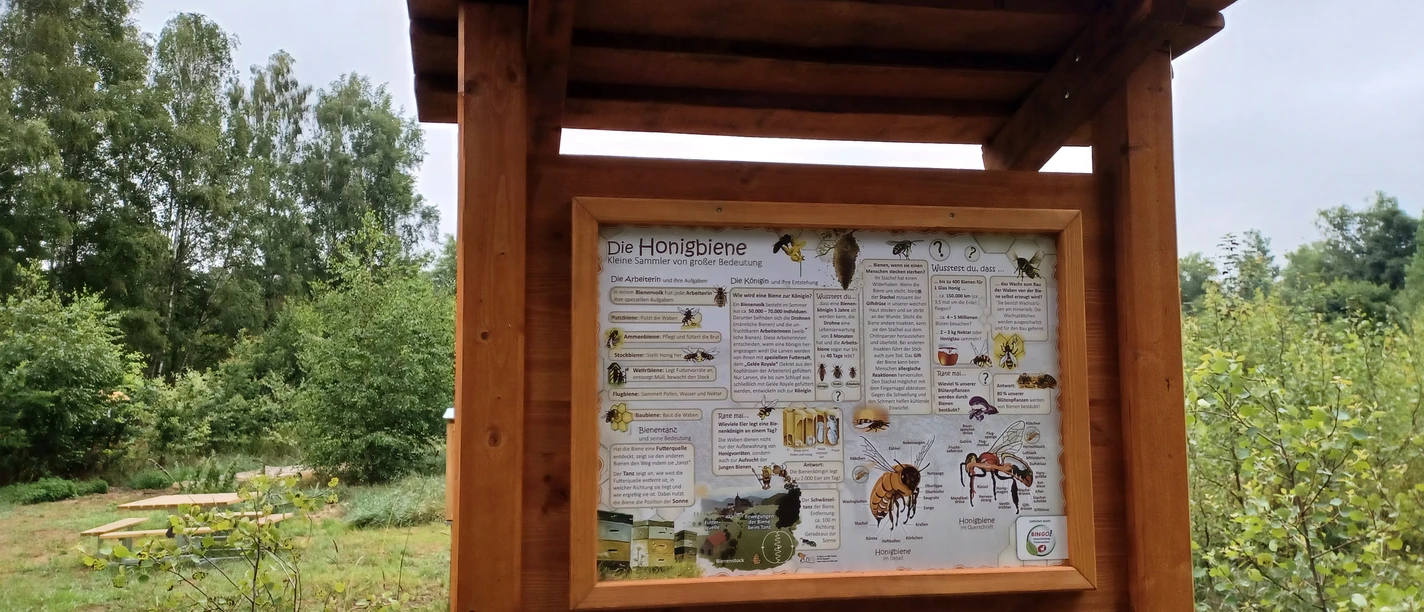 Display board on the Gross Oesingen bee trail