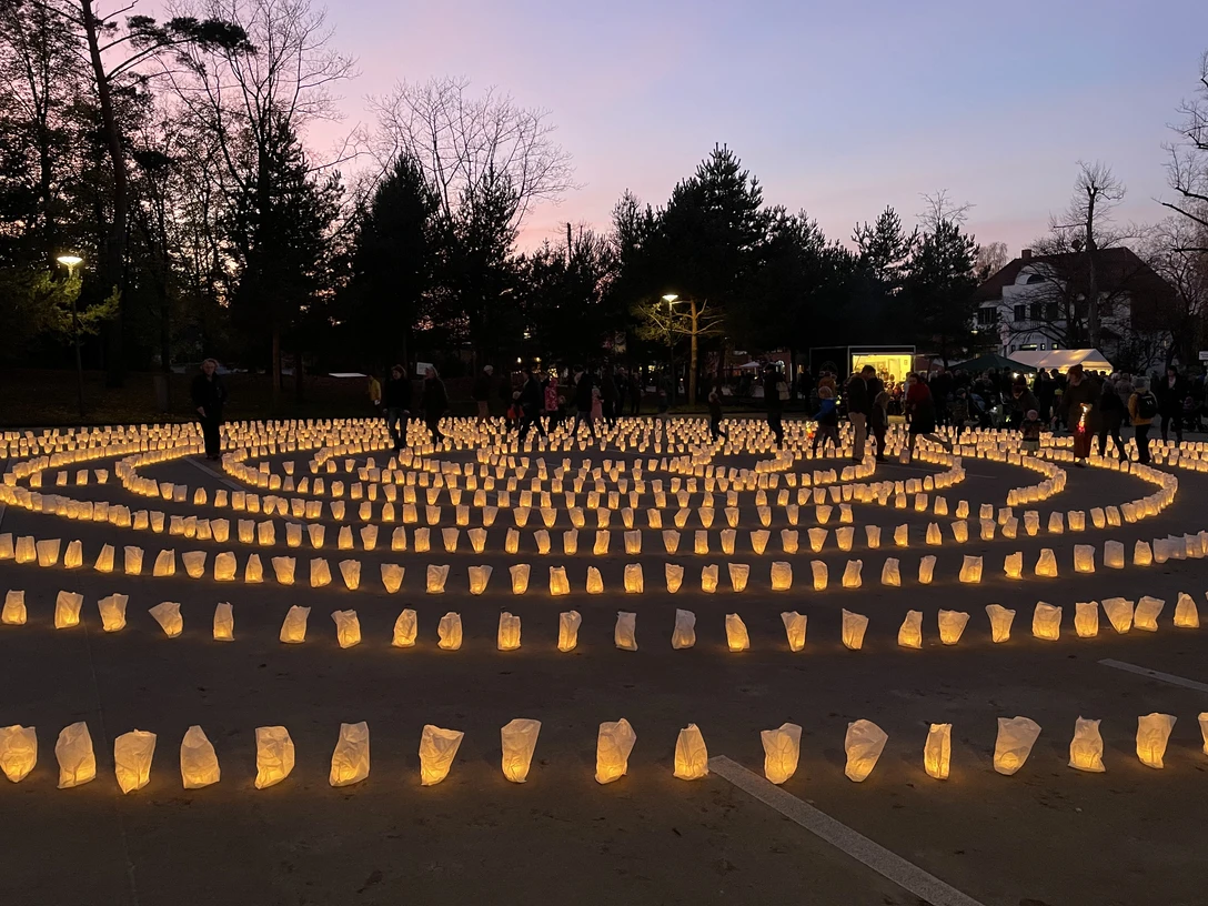 Lichterlabyrinth des Worpsweder Lichterfests