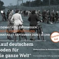 Auf deutschem Boden für die ganze Welt_DestinationOne.png Das Bild zeigt zeigt Schaulustige mit Fahrrädern vor dem Kriegsgefangenenlager Wietzendorf im Jahr 1941