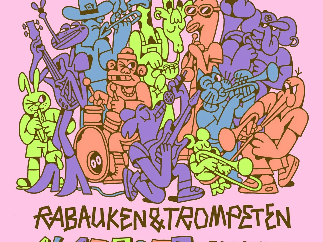 Querbeat Kinderkonzert - Rabauken & Trompeten Buntes Plakat für das Querbeat-Kinderkonzert "Rabauken & Trompeten" am 14.12.2025 im Palladium Köln.Colorful poster for the Querbeat children's concert "Rabauken & Trompeten" on 14.12.2025 at the Palladium Cologne.