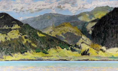 'Gersau', Öl auf Leinen, 120 x 200 cm