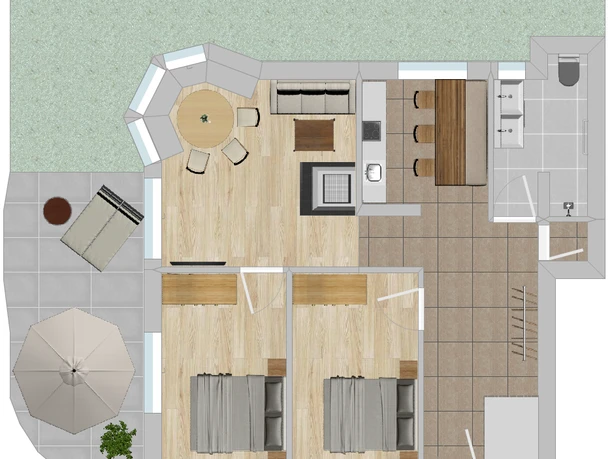 Grundriss s`Herzstück