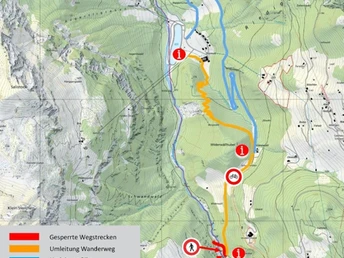 Bitte signalisierte Umleitung benutzen!