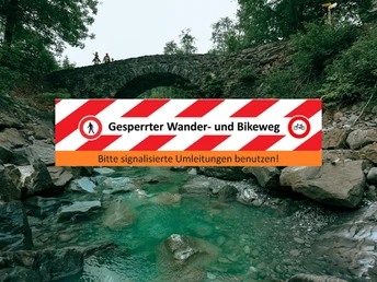 Bitte signalisierte Umleitung benutzen!