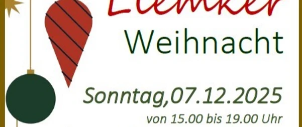 Werbung Event-Kalender.jpg Liemker Weihnacht am 7.12.2025, 15-19 Uhr auf dem Liemker Kirchplatz. Weihnachten.