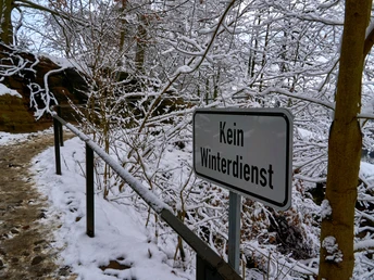 Basteigebiet im Winter