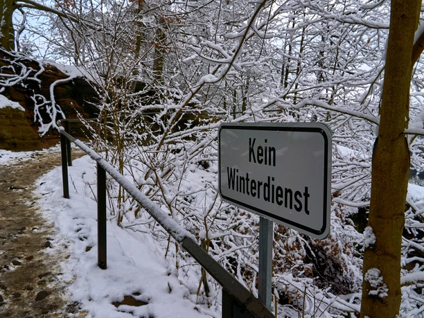 Basteigebiet im Winter
