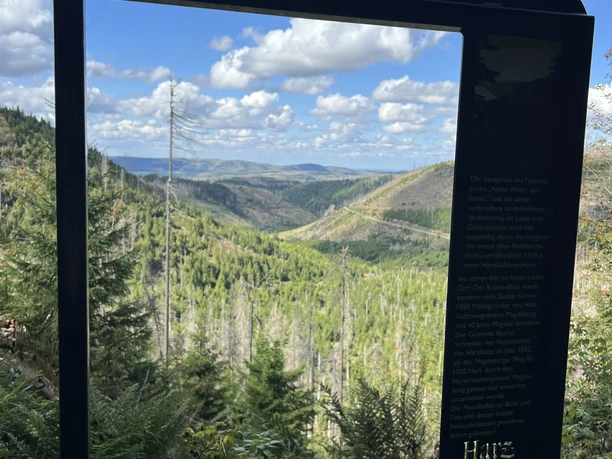 Der Krone-Blick am Magdeburger Weg - Blick durch den Rahmen
