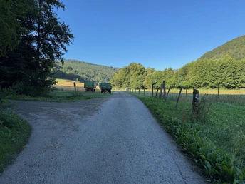 Abbiegung nach links für die Angstbergroute 2