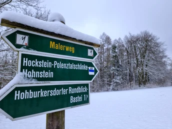 Wegweiser am Hockstein