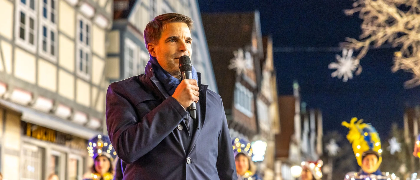 Eröffnung des Weihnachtsmarktes durch den Oberbürgermeister Dr. Jörg Nigge.