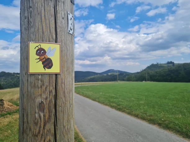 Wegweiser am Wildbienenpfad Wegweiser am Wildbienenpfad