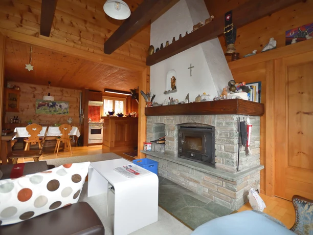 Wohnzimmer und Cheminee
