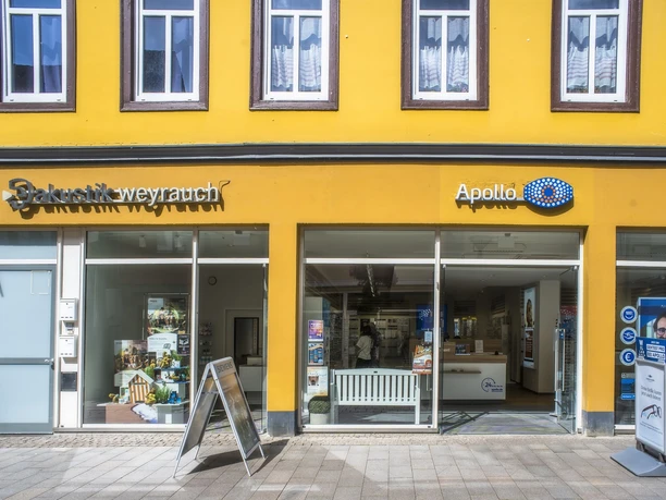 Akustik Weyrauch und Apollo Optik Außenansicht Akustik Weyrauch und Apollo Optik Außenansicht