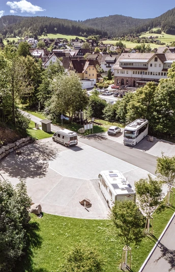 Drohnenansicht Wohnmobilstellplatz