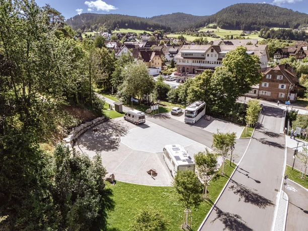 Drohnenansicht Wohnmobilstellplatz