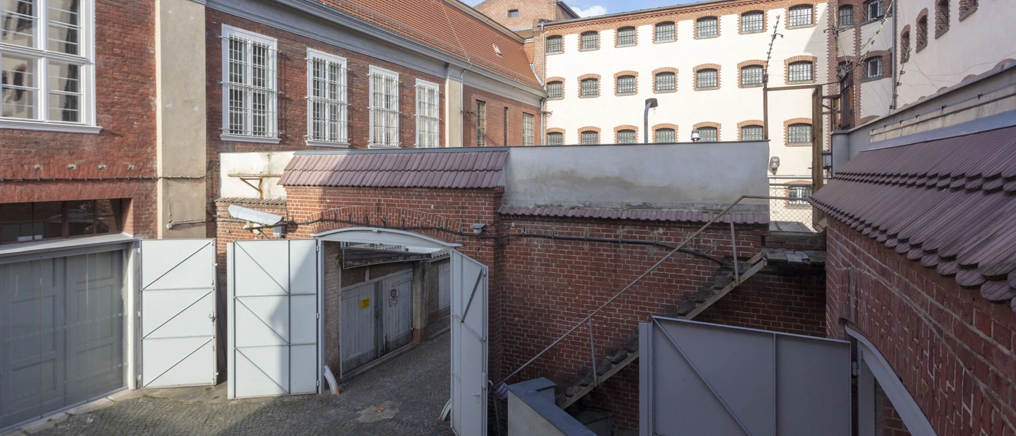 Gedenkstätte Lindenstraße Blick in den Innenhof der Gedenkstätte Lindenstraße