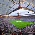The Home of the Eintracht Full stadium at Deutsche Bank Park before kick-off of a soccer match.