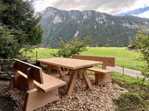 Sitzgarnitur bei der Feuerstelle Entschwil