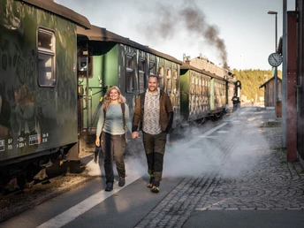 am Bahnhof in Oberwiesenthal