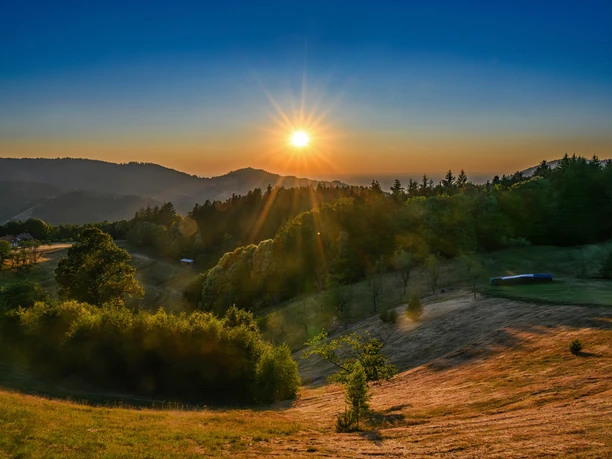 Ausblick Blöchereck beim Sonnenuntergang