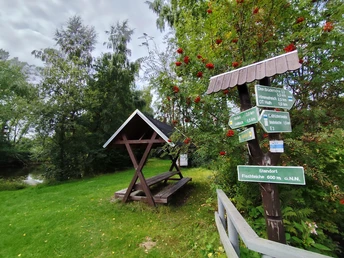 Pausenplatz für Wanderer