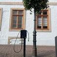 Fahrrad-Luftpumpe in der Celler Altstadt