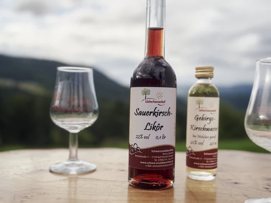 Edelbrände und Liköre Verkostung auf dem Löcherhansenhof in Bad Peterstal