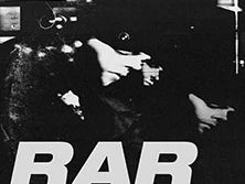 Schwarz-weißes Tourplakat von 1996 mit stilisiertem, vielschichtigem Portrait. Text: "RAR 1996 TOUR".