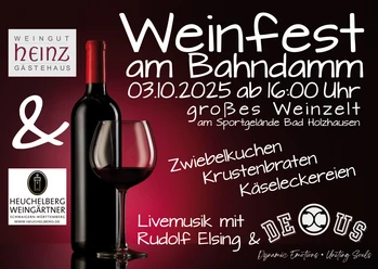 Weinfest 2025 Plakat zum Weinfest in Bad Holzhausen 2025