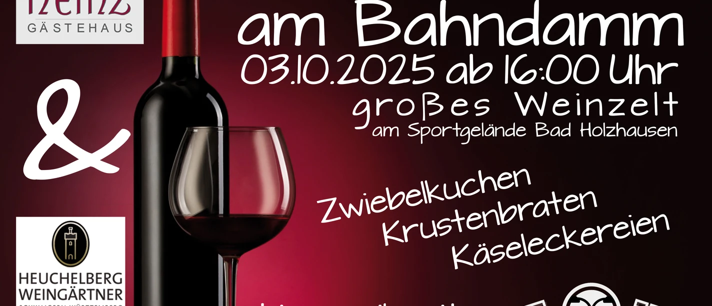 Weinfest 2025 Plakat zum Weinfest in Bad Holzhausen 2025