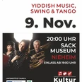 Trio Picon Plakat zum Konzert des Trio Picon mit Klezmer, Swing und Tango am 9. November in Nieheim.