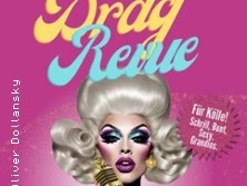 Bunte Drag-Show "The Divine Teasers Drag Revue" mit auffälligem Make-up und extravaganten Kostümen.