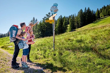 Zwärglitafel entlang des Themenweges