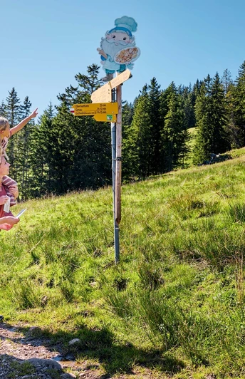 Zwärglitafel entlang des Themenweges