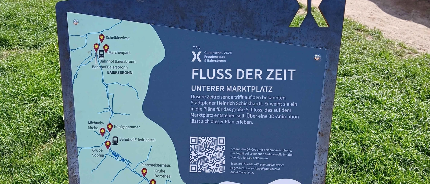 Stele Fluss der Zeit "Unterer Marktplatz"