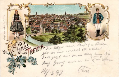 Litho Gruß aus Treysa 1897