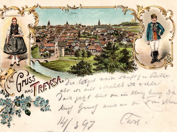 Litho Gruß aus Treysa 1897