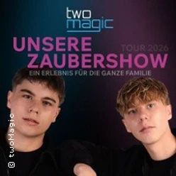 Zwei junge Männer präsentieren eine Zaubershow für die ganze Familie, Tour 2026.