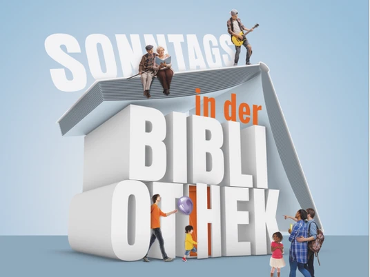 Key Visual_Ministerium_Sonntags in der Bibliothek