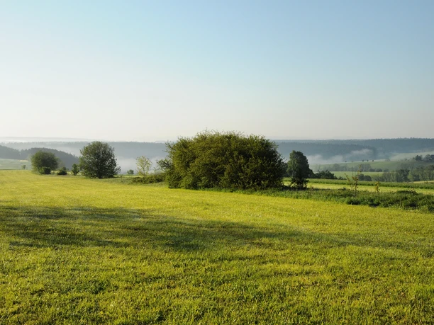Aussicht vom Panoramaweg in Richtung Schwäbische Alb