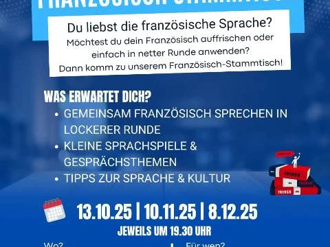 Plakat Deutsch-Französischer Stammtisch
