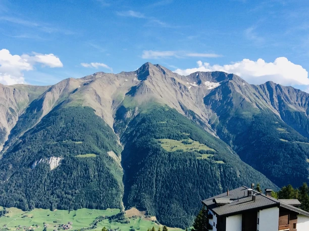 Blick vom Balkon aufs Breithorn