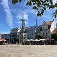 Marktplatz Aurich Übersicht mit Cafés Marktplatz Aurich Übersicht mit Cafés
