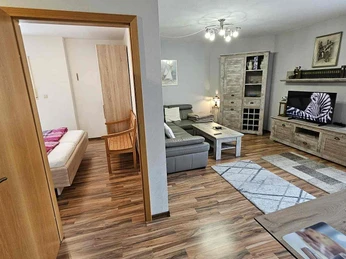 Gästewohnungen Akazien Löhne Bild 2-Wohn 2.jpg Blick in das Schlafzimmer der Wohnung 2 der Gästewohnung Akazie in Löhne