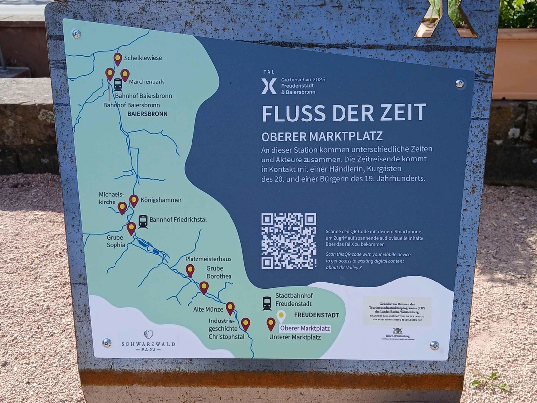 Stele Fluss der Zeit "Oberer Marktplatz"