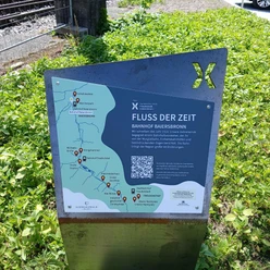 Stele Im Fluss der Zeit "Bahnhof Baiersbronn"